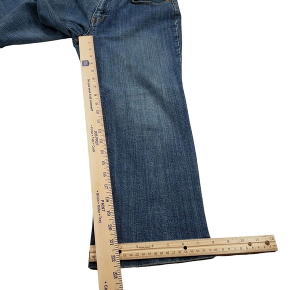 Vtg Gap Boot Cut Capris Jeans 10 Womens Blue Stretch Y2K - Picture 4 of 10